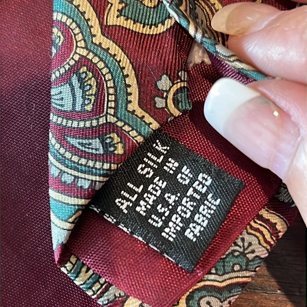 STAFFORD Executive Paisley Print Silk Tie
